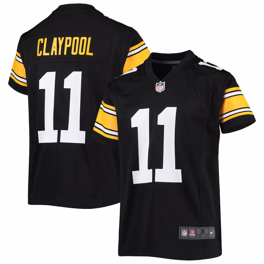 Youth Pittsburgh Steelers Chase Claypool Nike Black Alternate Game Jersey - Jersey