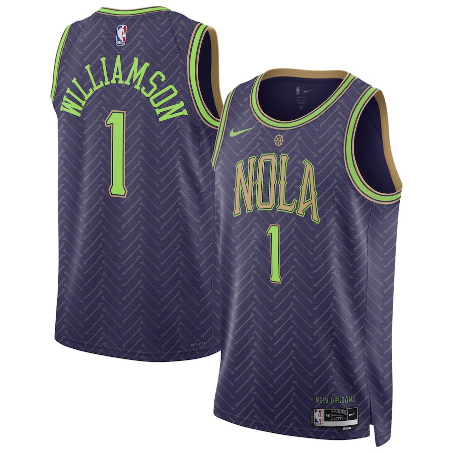 Unisex New Orleans Pelicans Zion Williamson Nike Purple 2024/25 Swingman Player Jersey - City Edition - Jersey