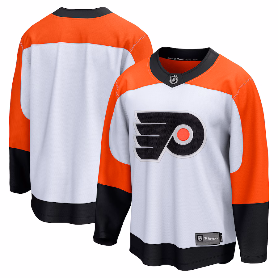 Men's Philadelphia Flyers Fanatics White Away Premier Breakaway Jersey - Jersey