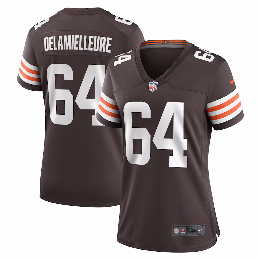 Women's Cleveland Browns Joe DeLamielleure Nike Brown Game Retired Player Jersey - Jersey