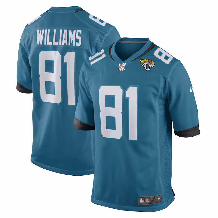 Men's Jacksonville Jaguars Seth Williams Nike Teal Game Player Jersey - Jersey