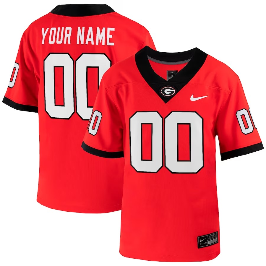 Georgia Bulldogs Nike Youth  Custom Football Game Jersey – Red - Jersey
