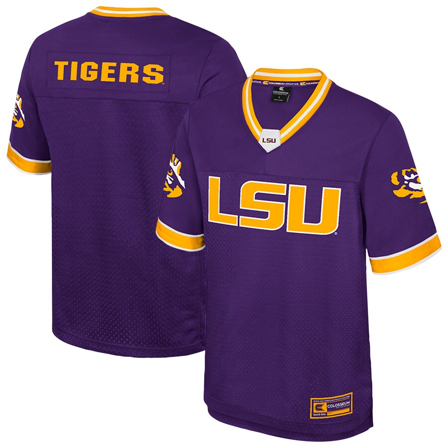 Men's Colosseum  Purple LSU Tigers Nothing But The Hits Football Jersey - Jersey
