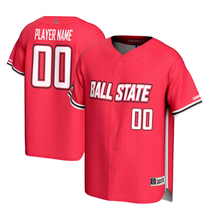 Ball State Cardinals GameDay Greats Youth NIL Pick-A-Player Lightweight Baseball Jersey - Cardinal - Jersey