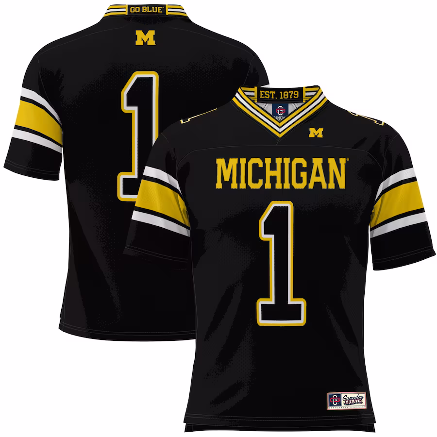 #1 Michigan Wolverines GameDay Greats Football Jersey - Black - Jersey