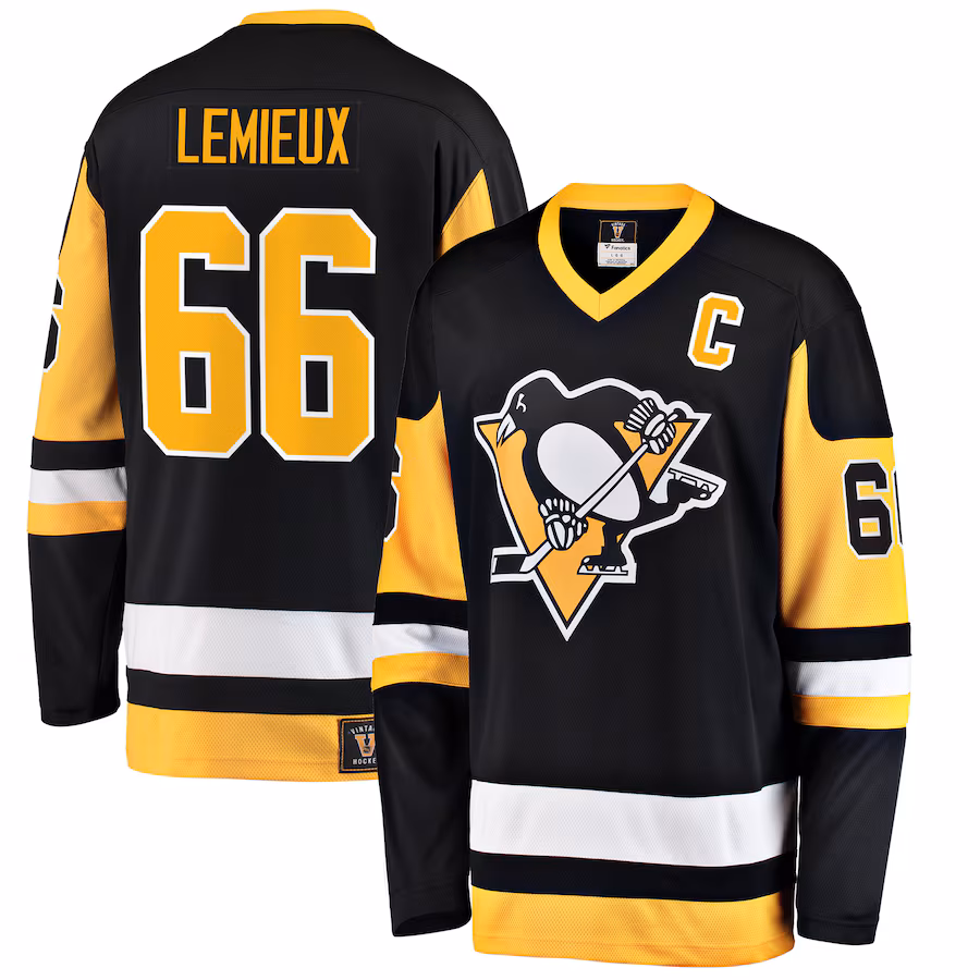 Men's Pittsburgh Penguins Mario Lemieux Fanatics Black Premier Breakaway Retired Player Jersey - Jersey