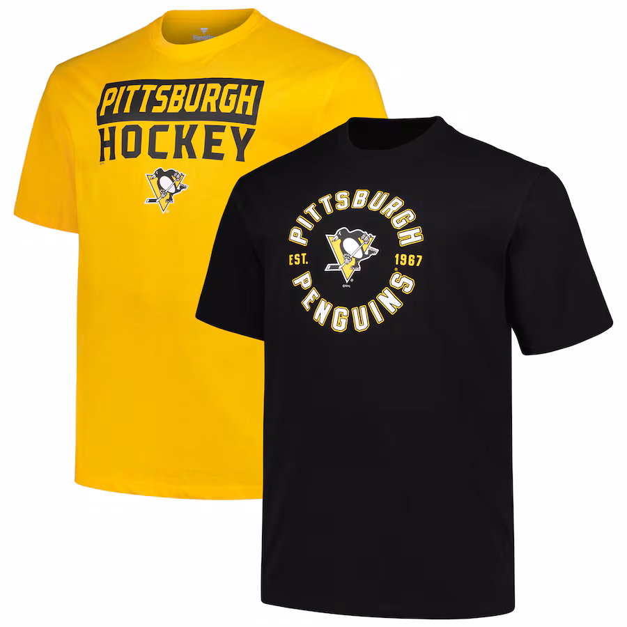 Men's Pittsburgh Penguins Fanatics Big & Tall 2-Pack T-Shirt Set - Jersey
