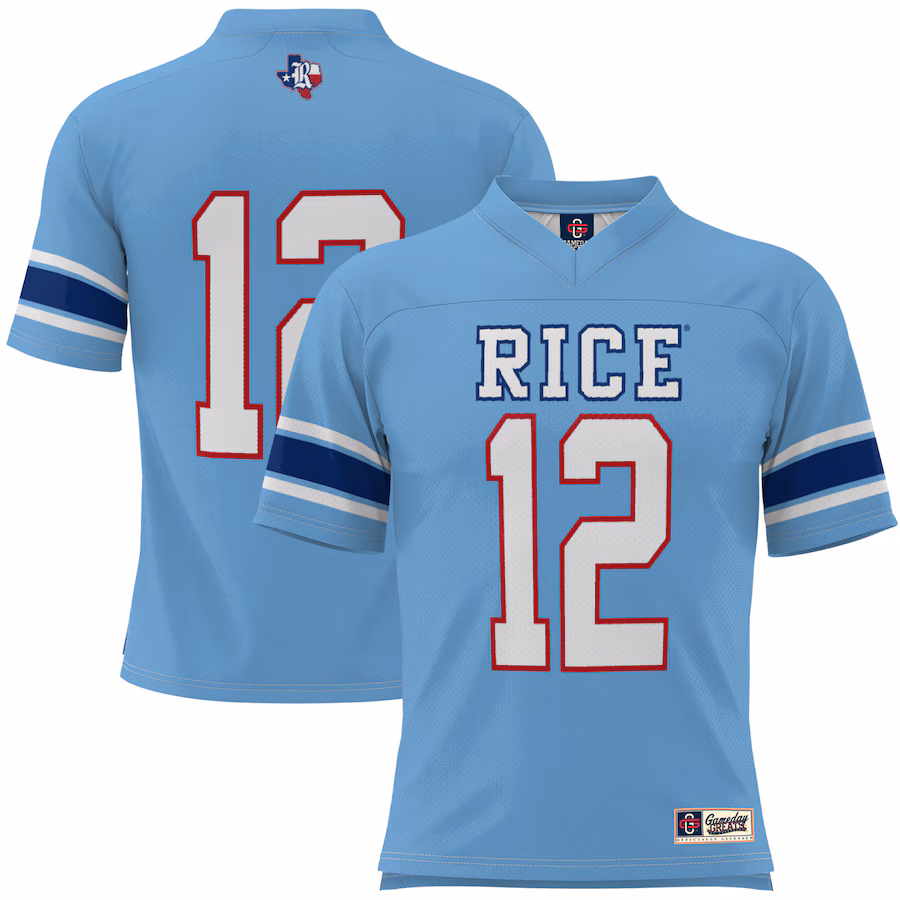 #1 Rice Owls GameDay Greats Football Jersey - Light Blue - Jersey