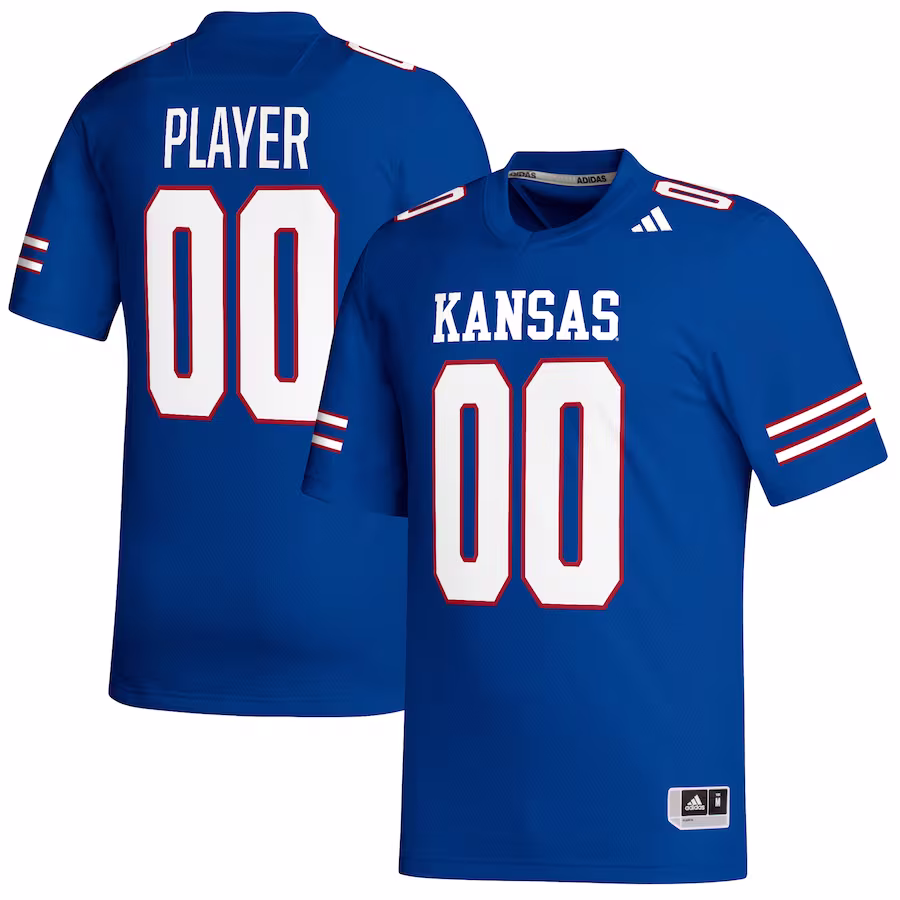 Kansas Jayhawks adidas Pick-A-Player NIL Replica Football Jersey - Royal - Jersey