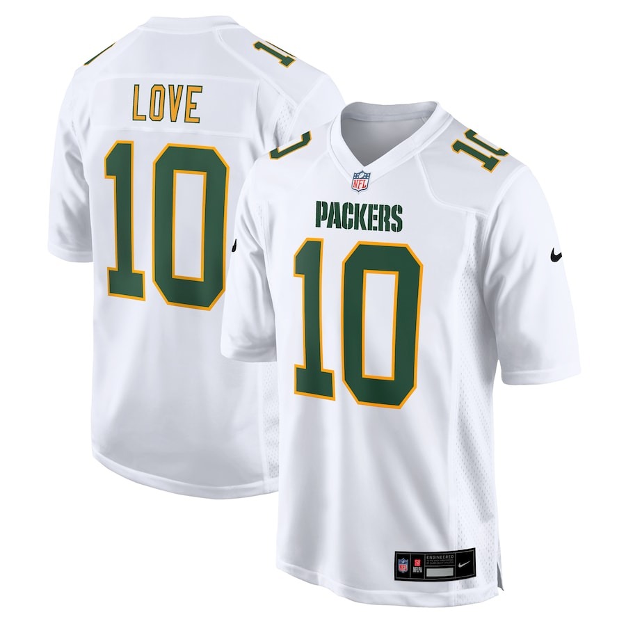Men's Green Bay Packers Jordan Love Nike White Fashion Game Jersey - Jersey