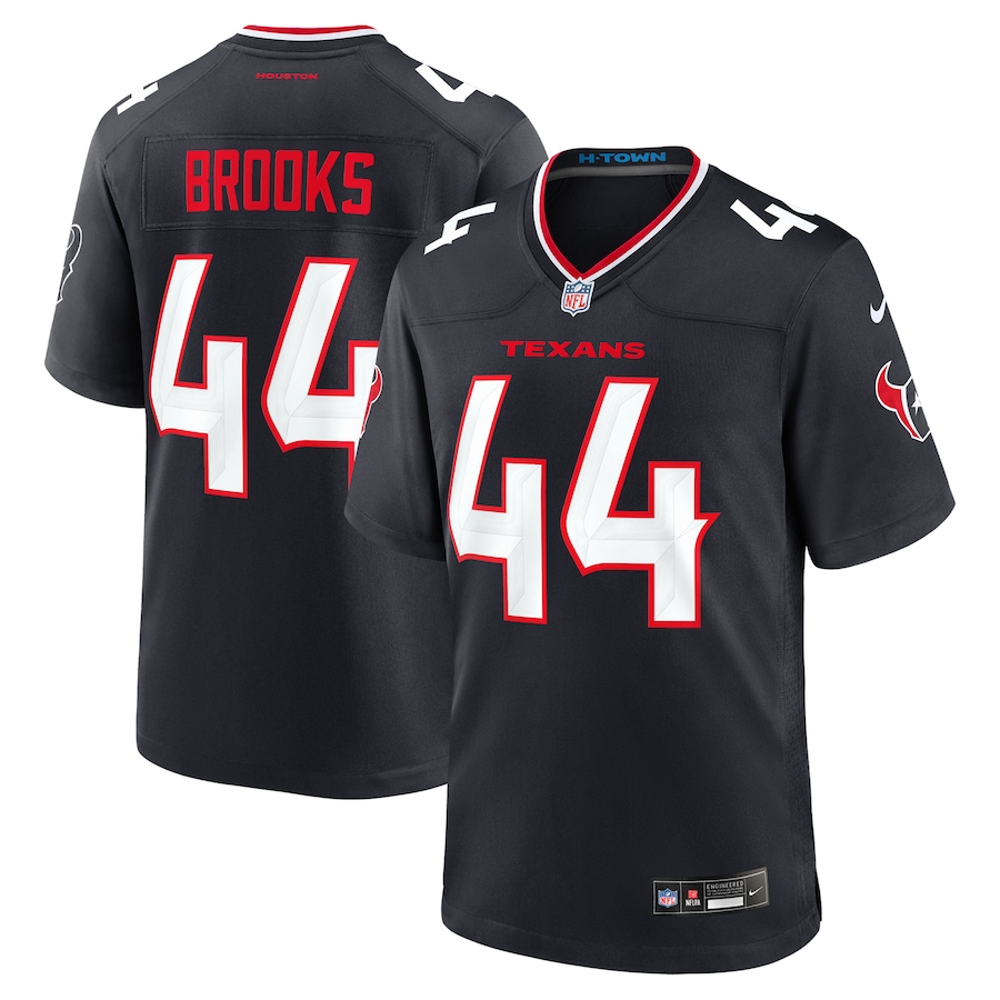Men's Houston Texans British Brooks Nike Navy Team Game Jersey - Jersey