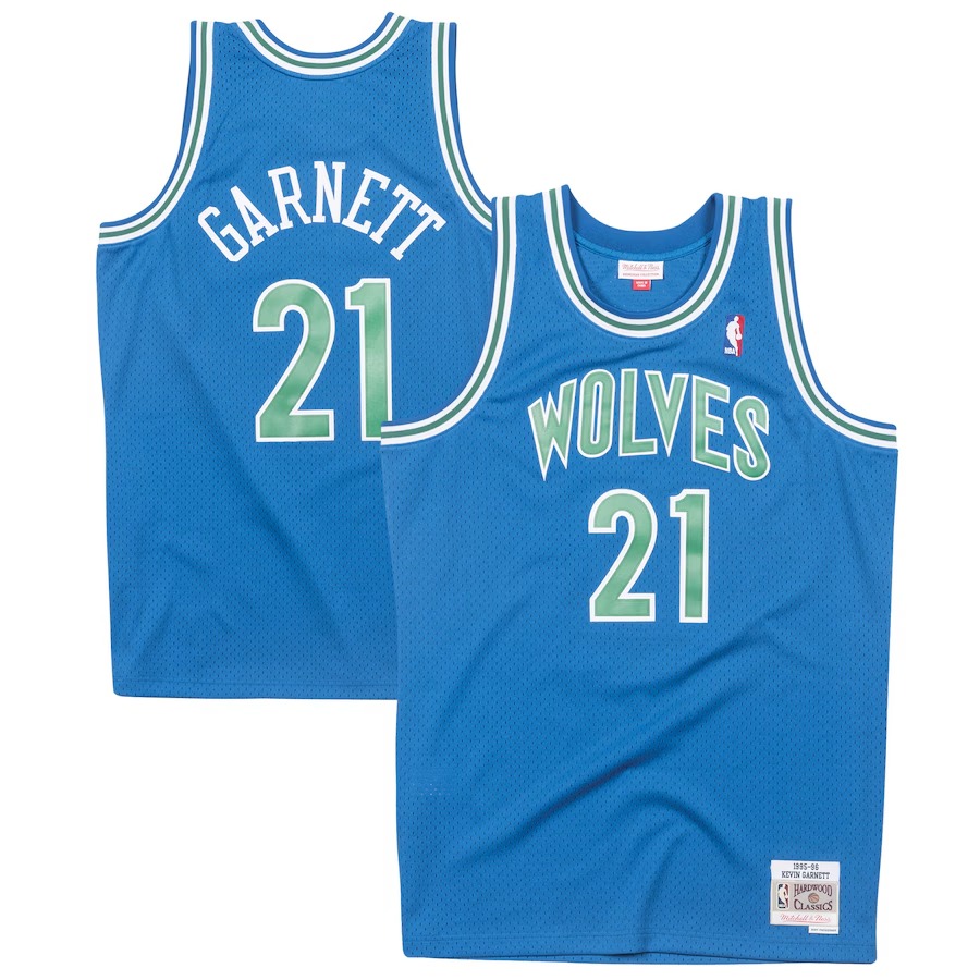 Men's Minnesota Timberwolves Kevin Garnett Mitchell & Ness Blue Big & Tall Hardwood Classics Swingman Jersey - Jersey