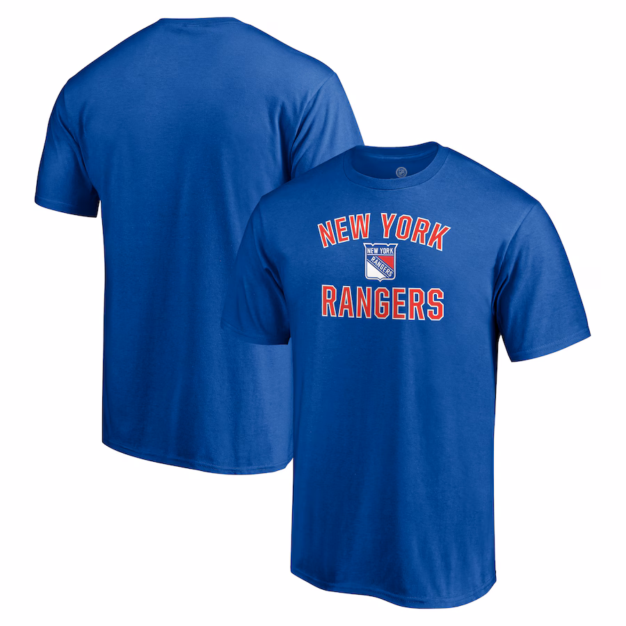 Men's New York Rangers Royal Victory Arch T-Shirt - Jersey