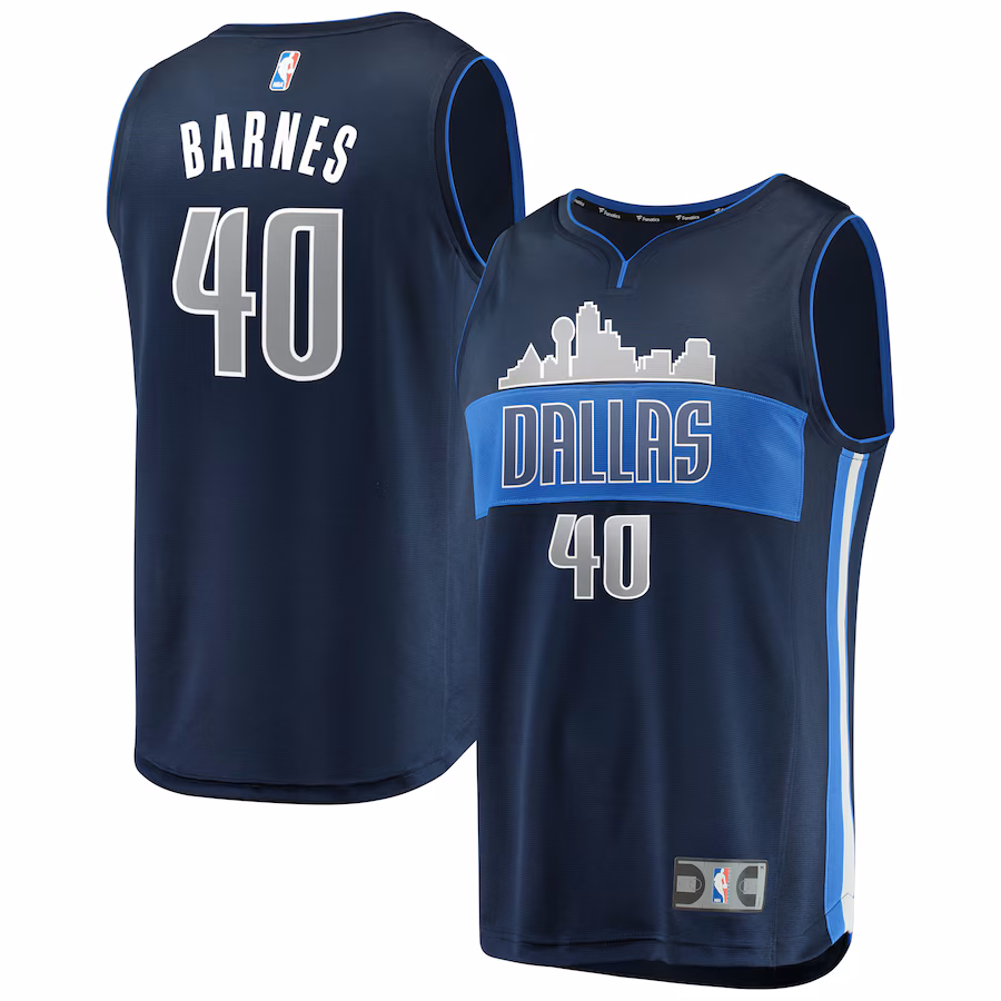 Youth Dallas Mavericks Harrison Barnes Fanatics Navy Fast Break Replica Jersey - Statement Edition - Jersey