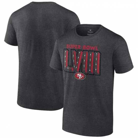 Men's San Francisco 49ers Heather Charcoal Super Bowl LVIII Local Team T-Shirt - Jersey