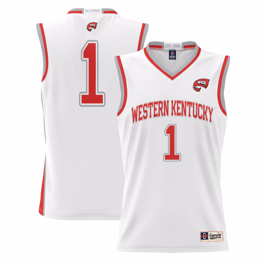 Youth GameDay Greats White #1 Western Kentucky Hilltoppers Lightweight Basketball Jersey - Jersey