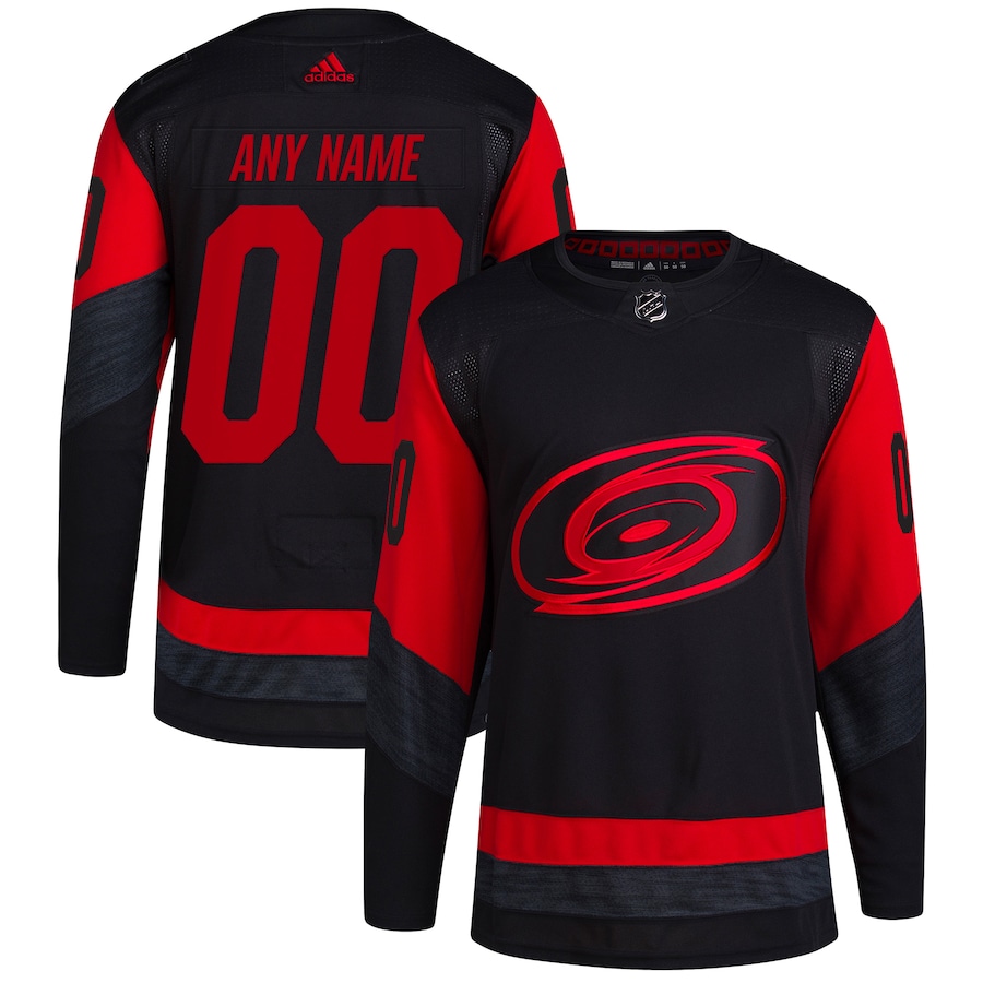 Men's Carolina Hurricanes adidas Black 2023 NHL Stadium Series Primegreen Authentic Custom Jersey - Jersey