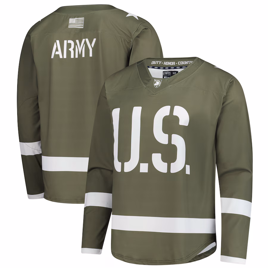 Men's Olive Army Black Knights Replica Hockey Jersey - Jersey