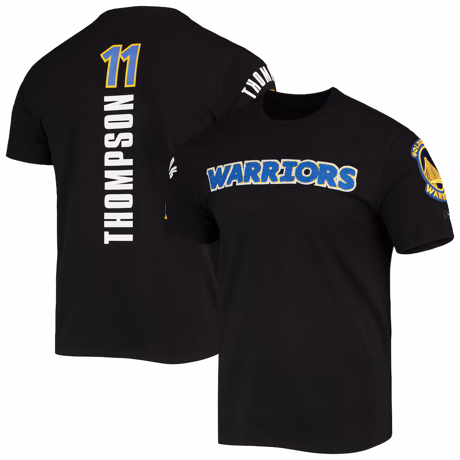 Men's Golden State Warriors Klay Thompson Pro Standard Black 75th Anniversary Team T-Shirt - Jersey