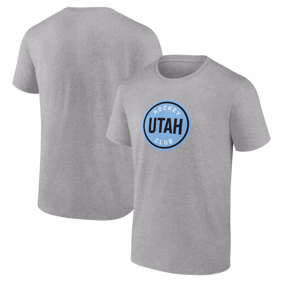 Men's Utah Hockey Club Fanatics Heather Gray Draft Logo T-Shirt - Jersey
