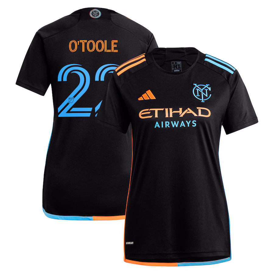 Women's New York City FC Kevin O'Toole adidas Black 2024 24/7 Kit Replica Player Jersey - Jersey