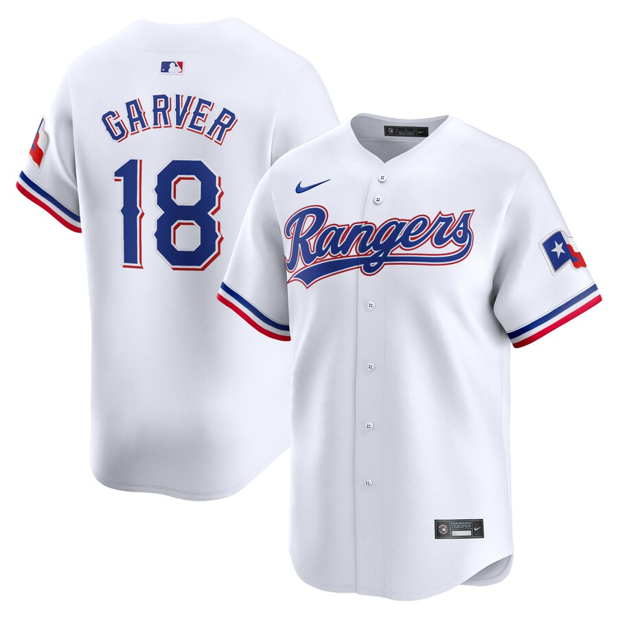 Men's Texas Rangers Mitch Garver Nike White Home Limited Player Jersey - Jersey