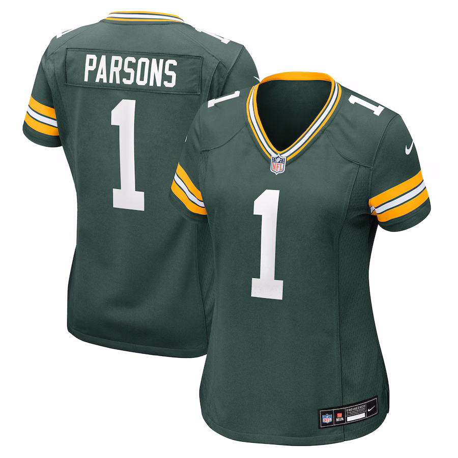 Women's Green Bay Packers Micah Parsons Nike Green Game Player Jersey - Jersey