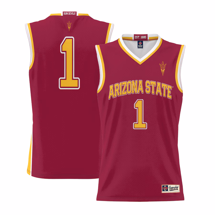 #70 Arizona State Sun Devils GameDay Greats Unisex Lightweight Basketball Jersey - Maroon - Jersey