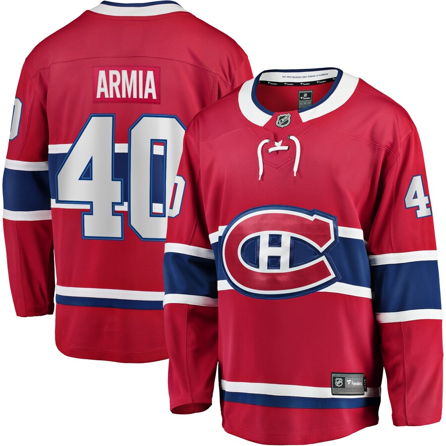 Men's Montreal Canadiens Joel Armia Fanatics Branded Red Home Breakaway Player Jersey - Jersey