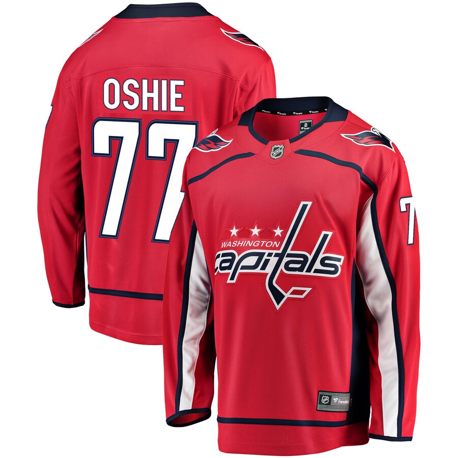 Men's Fanatics Branded TJ Oshie Red Washington Capitals Breakaway Jersey - Jersey