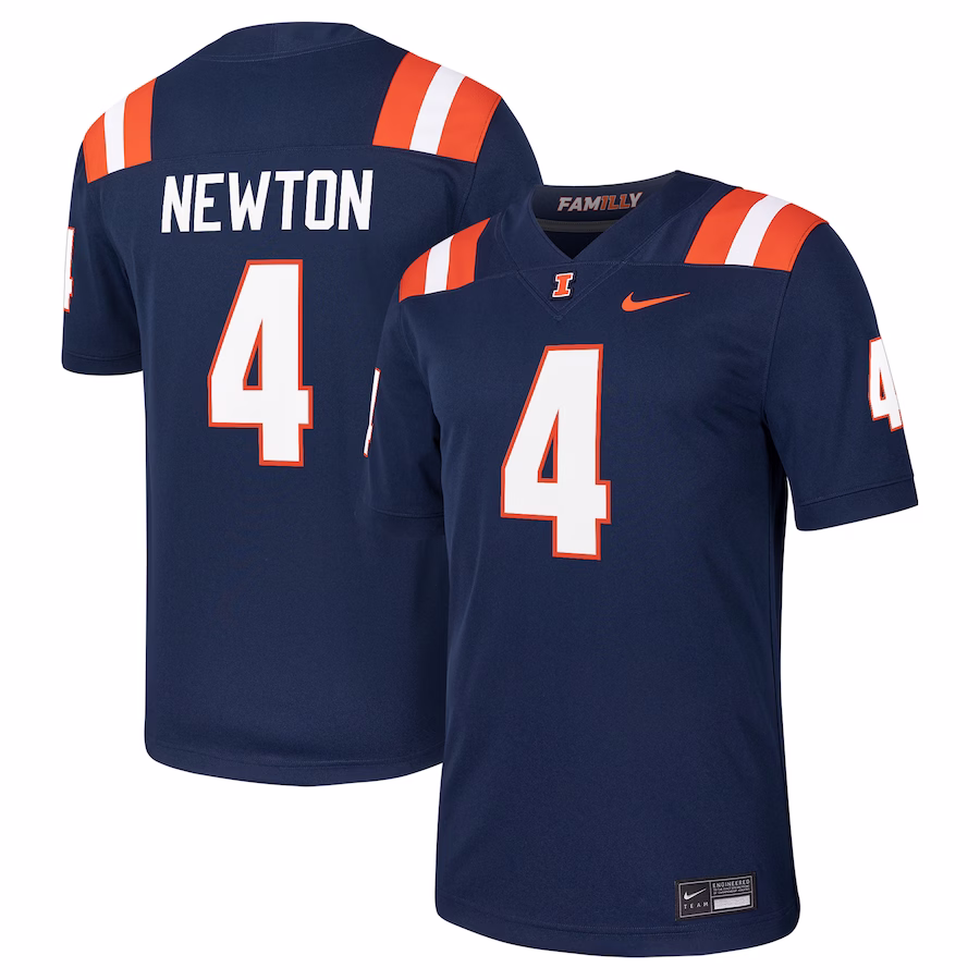 Jer'Zhan Newton Illinois Fighting Illini Nike NIL Football Player Jersey - Navy - Jersey
