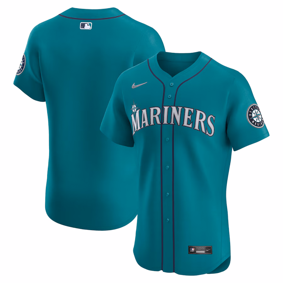 Men's Seattle Mariners Nike Aqua Alternate Elite Jersey - Jersey