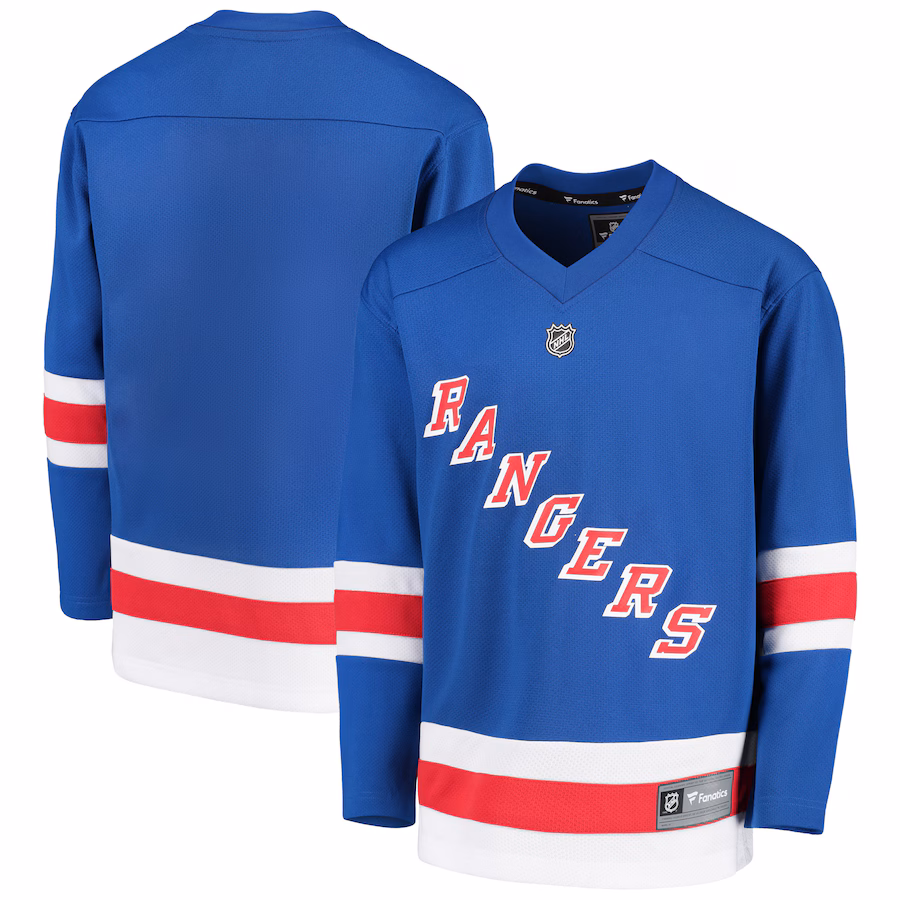 Youth New York Rangers Fanatics Royal Home Replica Blank Jersey - Jersey