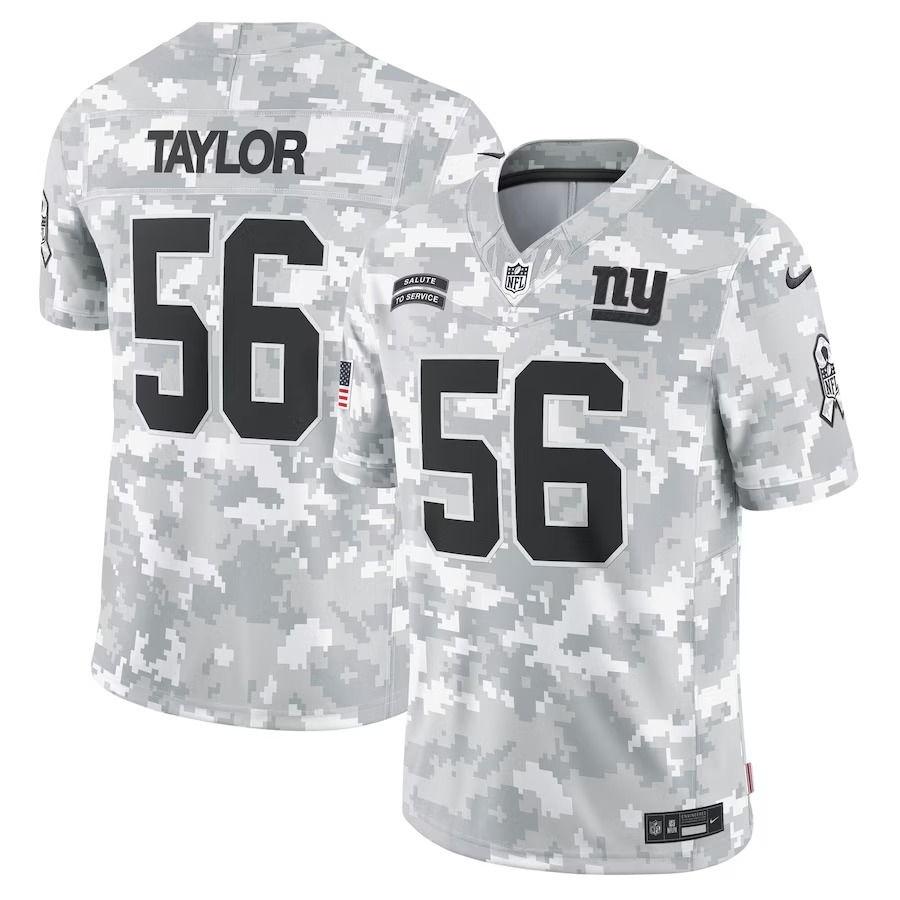Men's New York Giants Lawrence Taylor Nike Arctic Camo 2024 Salute to Service Retired Player Limited Jersey - Jersey
