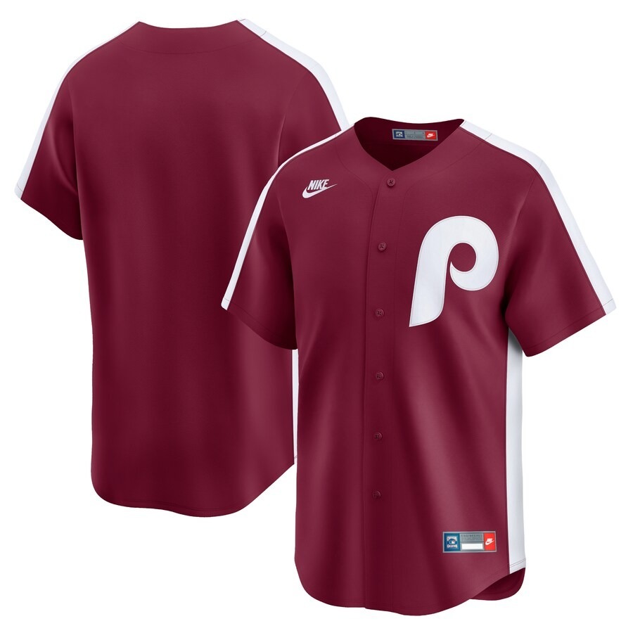 Men's Philadelphia Phillies Nike Burgundy Cooperstown Collection Limited Jersey - Jersey