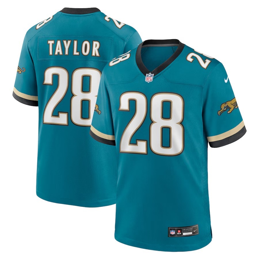 Men's Jacksonville Jaguars Fred Taylor Nike Teal Prowler Throwback Retired Player Game Jersey - Jersey