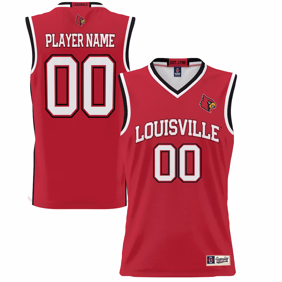 Louisville Cardinals GameDay Greats Unisex  Lightweight NIL Pick-A-Player Basketball Jersey - Red - Jersey