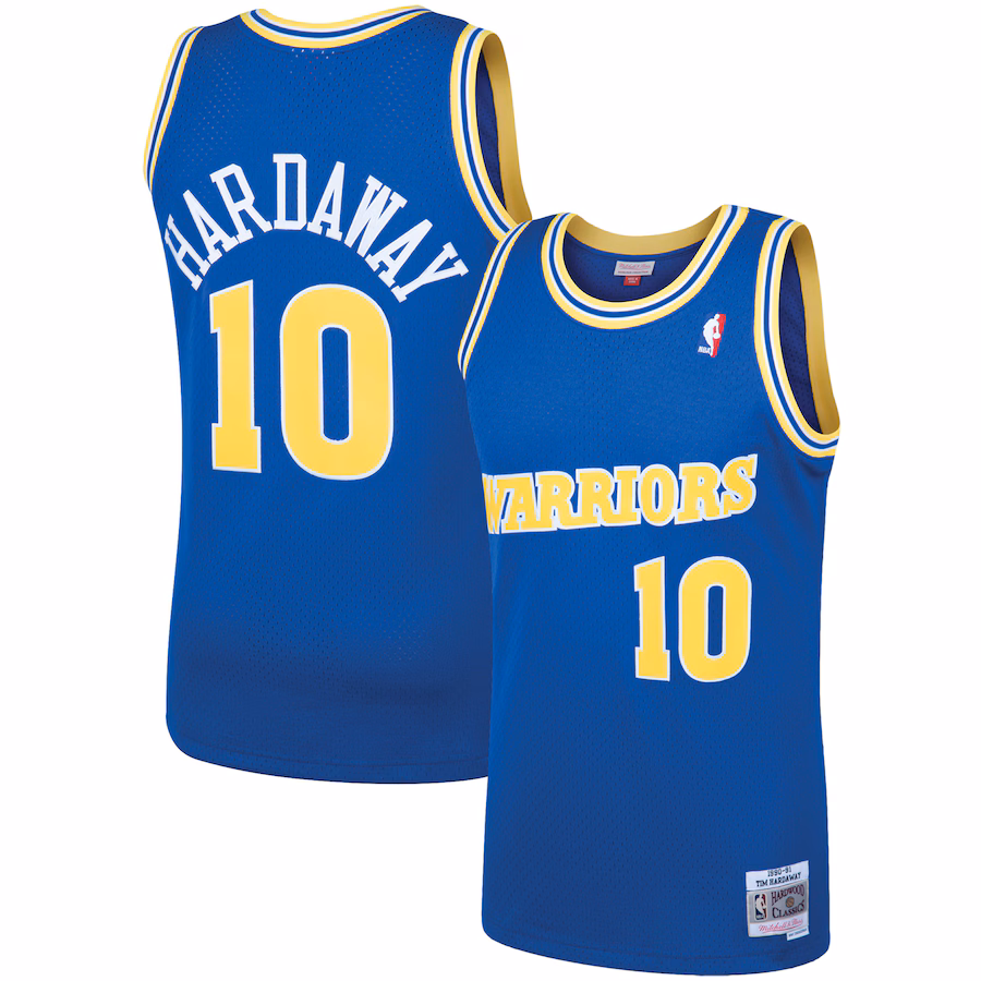 Men's Golden State Warriors Tim Hardaway Mitchell & Ness Royal 1990/91 Hardwood Classics Swingman Jersey - Jersey