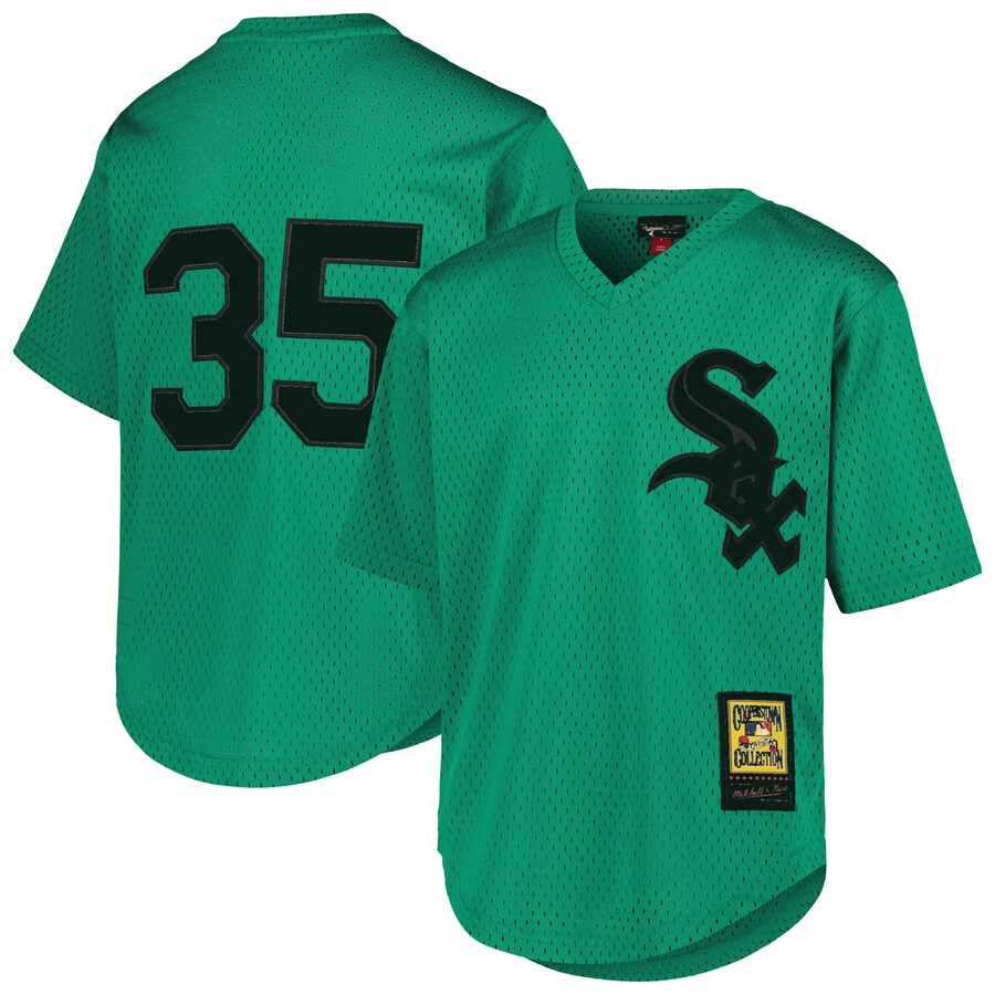 Youth Chicago White Sox Frank Thomas Mitchell & Ness Green Cooperstown Collection Mesh Batting Practice Jersey - Jersey