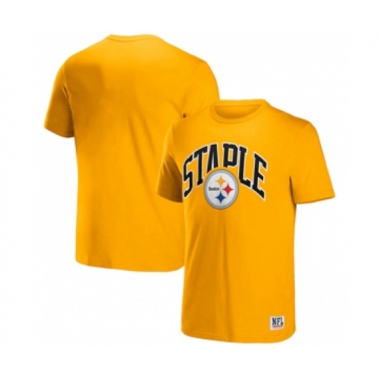 Men's Pittsburgh Steelers x Staple Gold Logo Lockup T-Shirt - Jersey