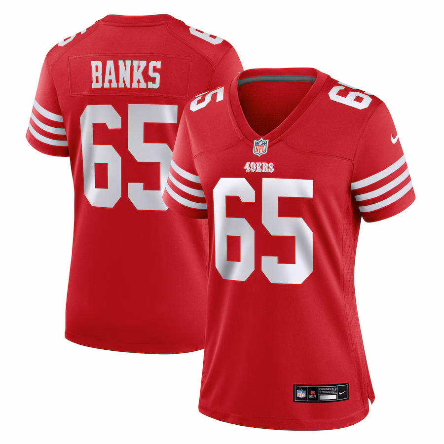 Women's San Francisco 49ers Aaron Banks Nike Scarlet Game Jersey - Jersey