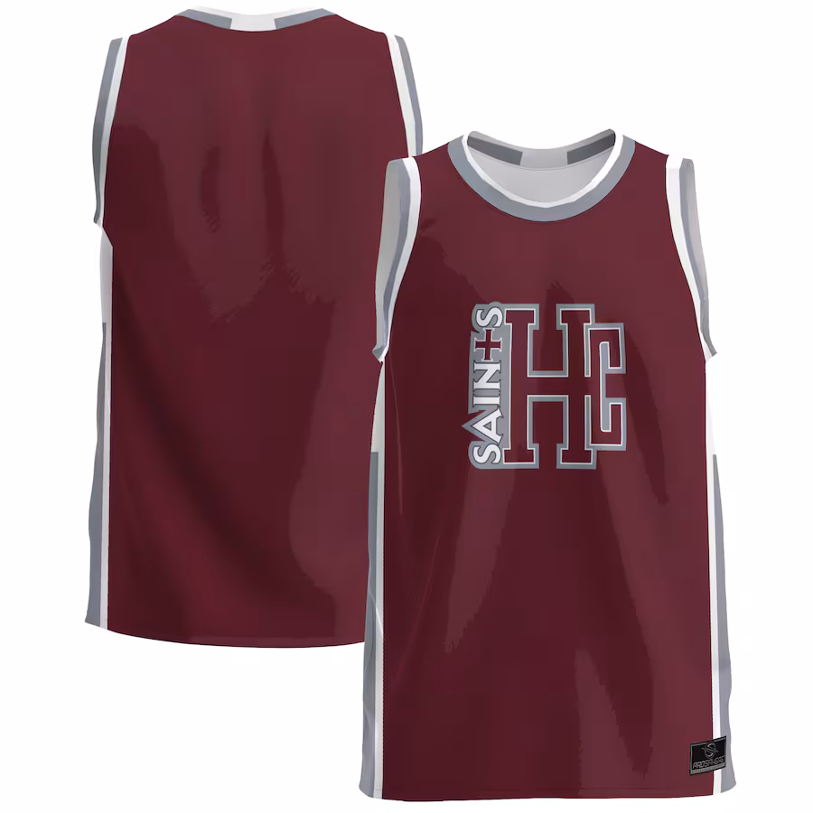 Youth ProSphere Maroon Holy Cross Saints Basketball Jersey - Jersey