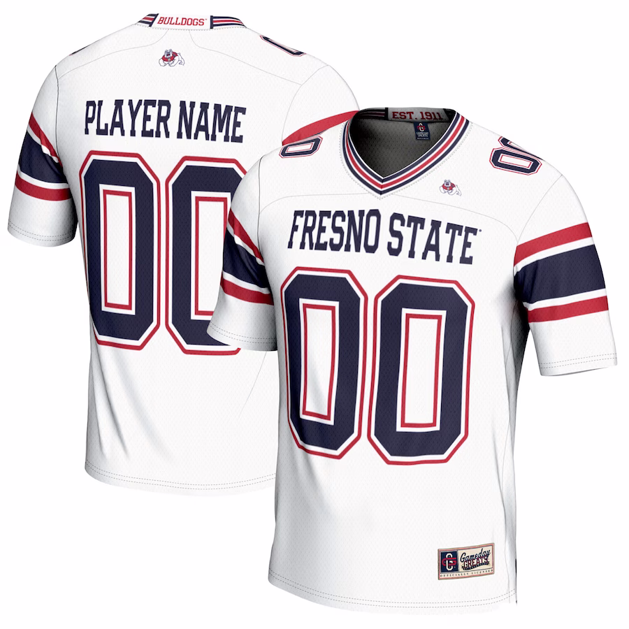 Fresno State Bulldogs GameDay Greats Youth NIL Pick-A-Player Football Jersey - White - Jersey