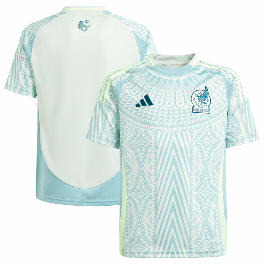 Youth Mexico National Team  adidas Green 2024 Away Replica Jersey - Jersey