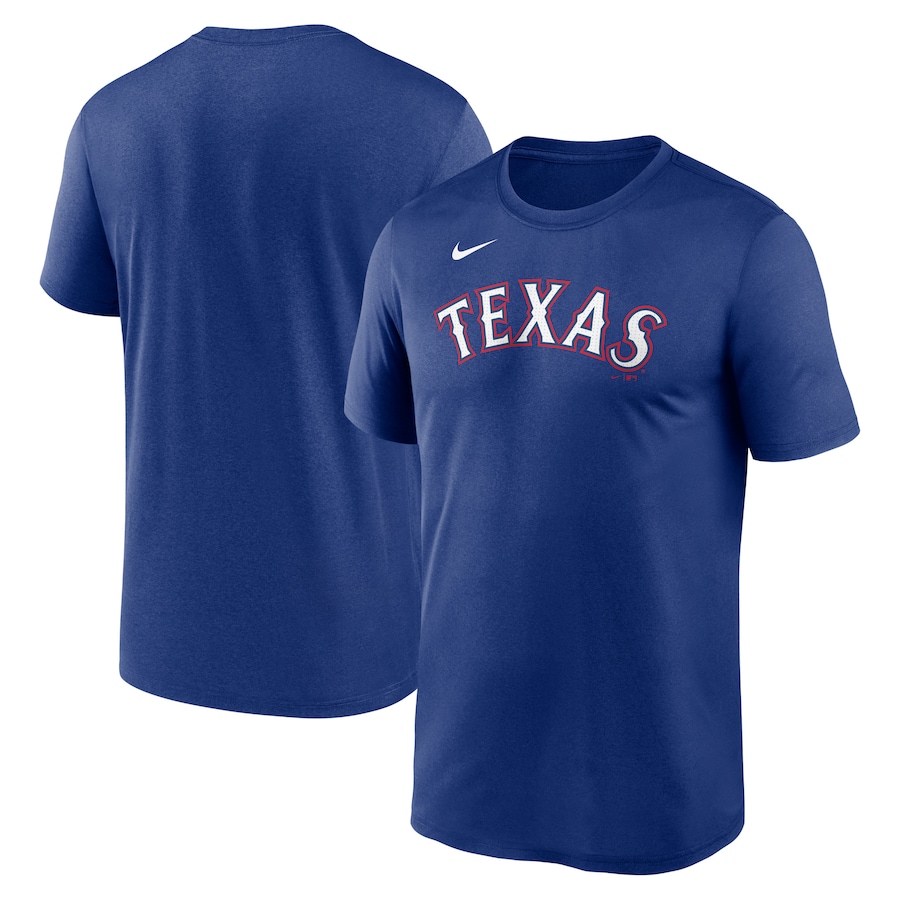 Men's Texas Rangers Nike Royal Legend Fuse Wordmark T-Shirt - Jersey