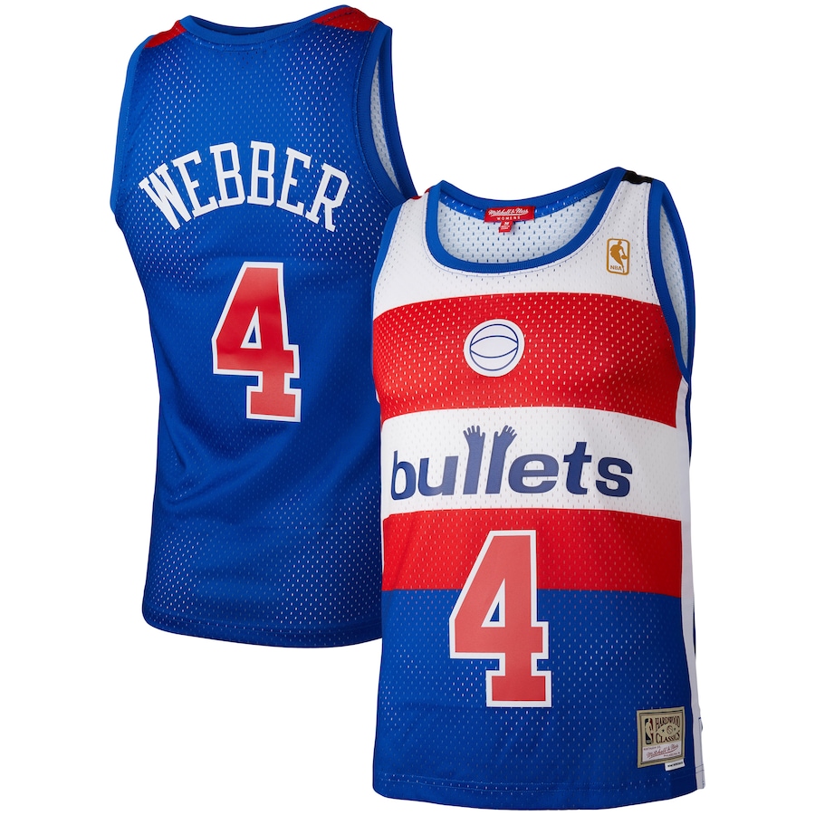 Women's Washington Bullets Chris Webber Mitchell & Ness Blue Hardwood Classics 1996/97 Swingman Jersey - Jersey