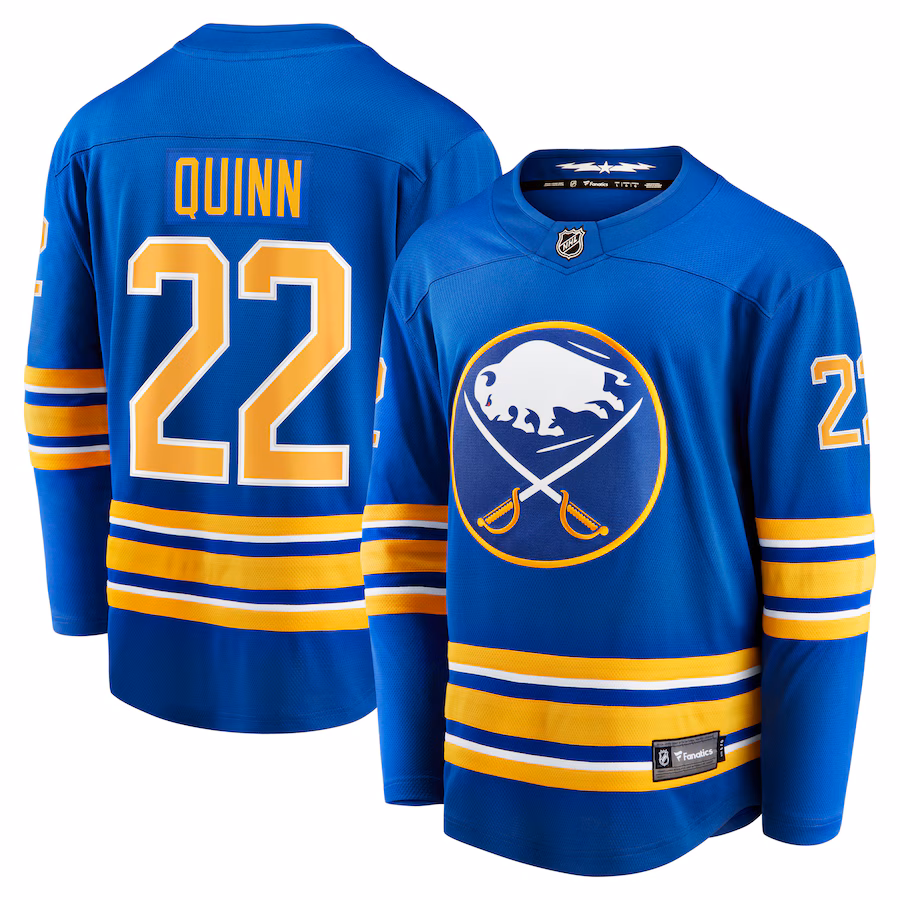 Men's Buffalo Sabres Jack Quinn Fanatics Royal Home Breakaway Jersey - Jersey