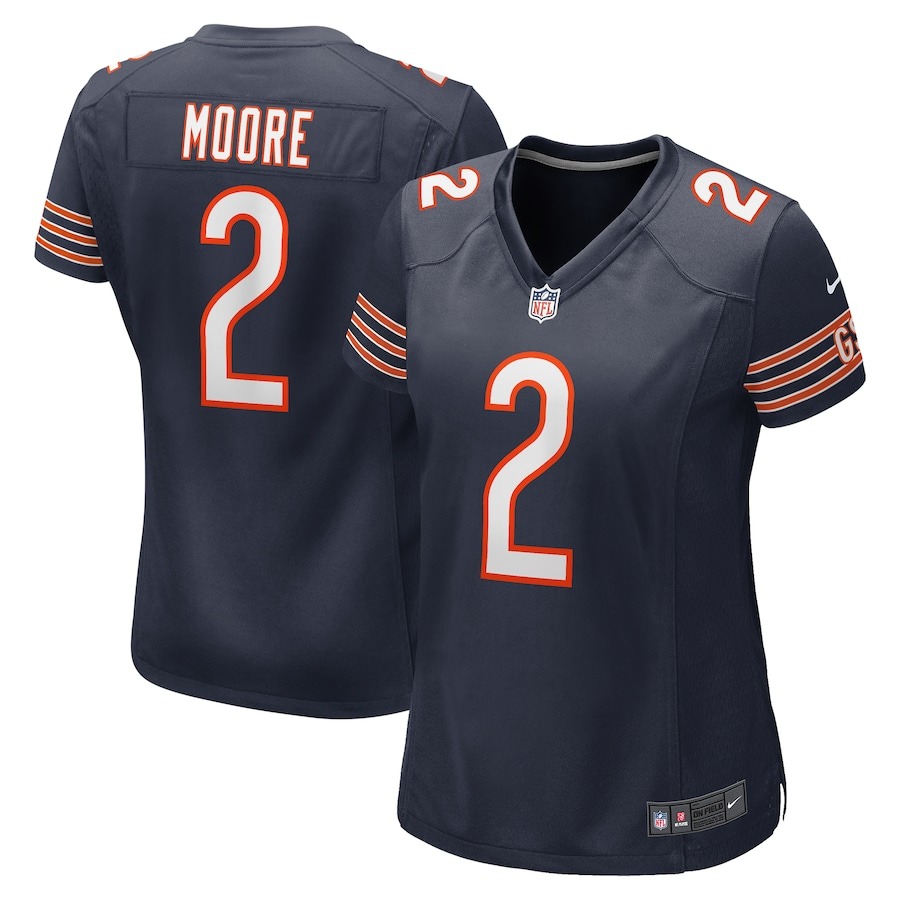 Women's Chicago Bears D.J. Moore Nike Navy Player Jersey - Jersey