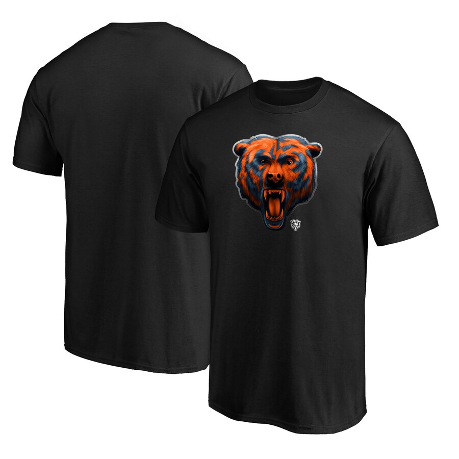 Men's Chicago Bears  Black Midnight Mascot T-Shirt - Jersey
