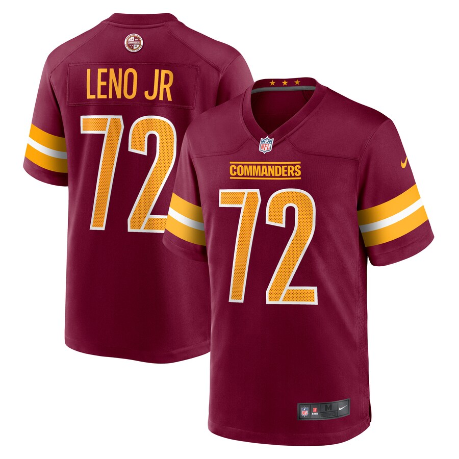 Men's Washington Commanders Charles Leno Jr. Nike Burgundy Home Game Player Jersey - Jersey